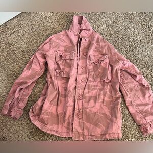Topshop Pink Camo Cargo Jacket